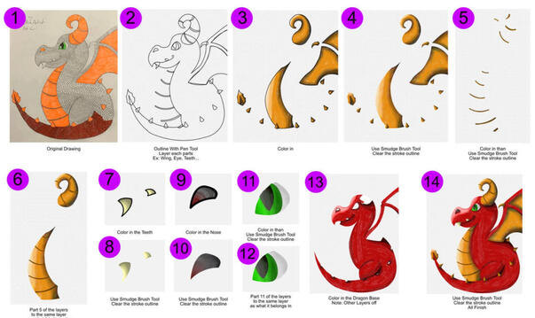Step by Step Red Dragon